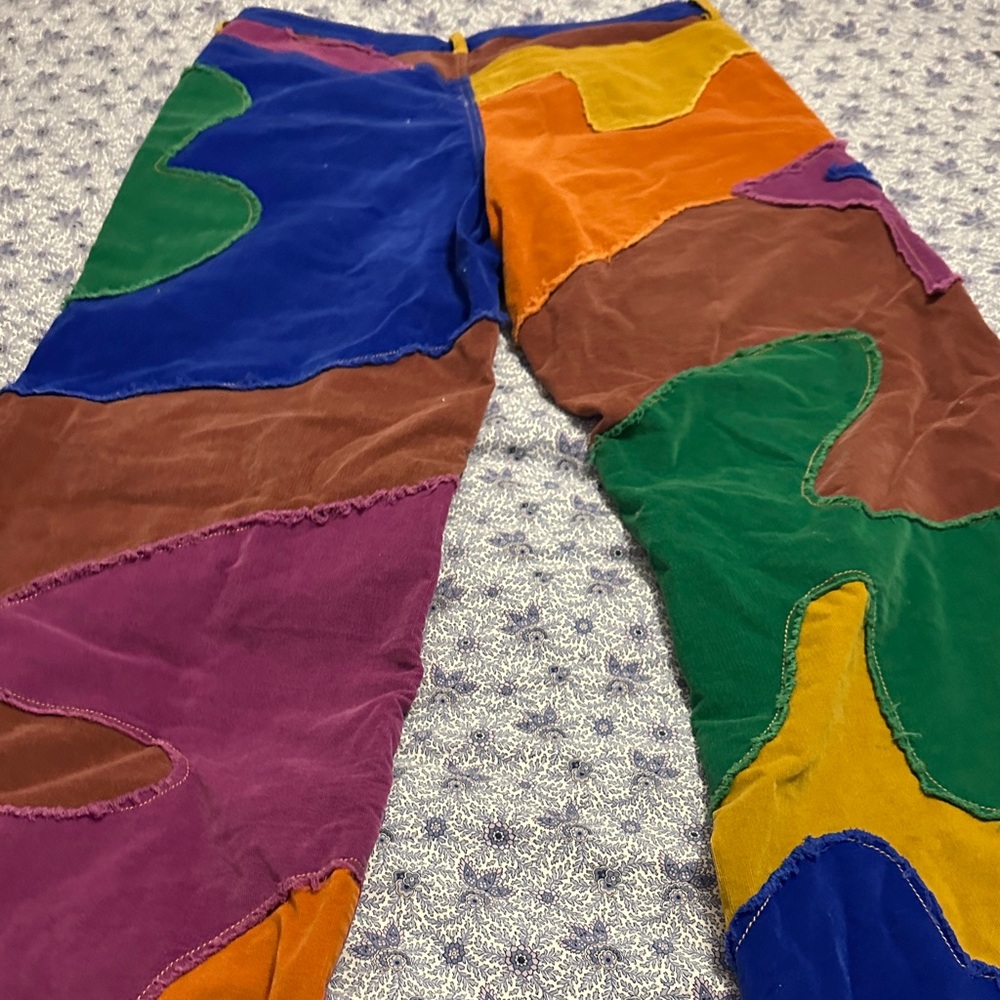 Free People Multicolor Patchwork Pants - image 8